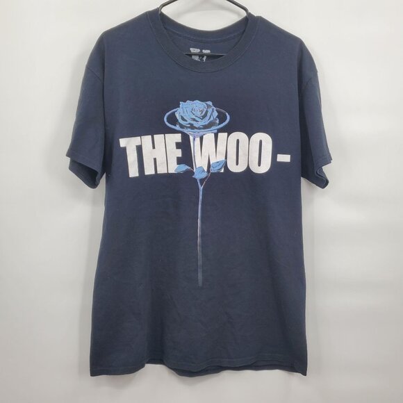 Vlone x Pop Other - Vlone x Pop Smoke The Woo Noir Graphic T Shirt Top Men Size Large Short Sleeve